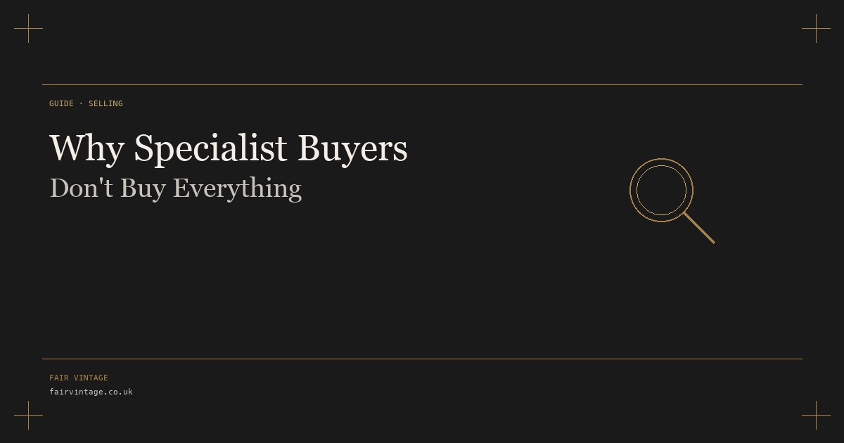 Specialist vintage items grouped before online sale